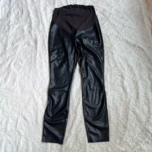 H&M mama maternity faux leather leggings